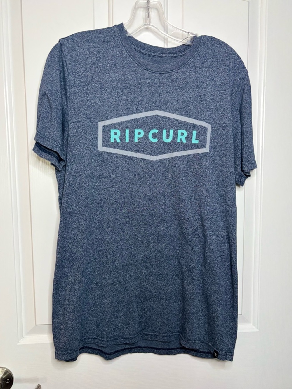 EUC Rip Curl Men’s Navy Heather Tee with Logo Graphic size M